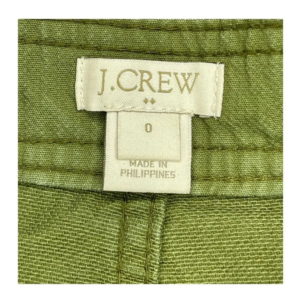 J CREW Olive Green Denim Skirt Women’s Size 0 - Picture 2 of 9